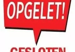 Hemelvaartsdag Gesloten