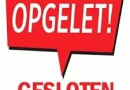 Hemelvaartsdag Gesloten